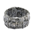 Wavy Rectangle Black Labradorite 406.65 ctw Stretch Bracelet (6-7In) - Sticky add to cart bar