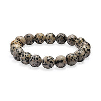 Dalmation Jasper Beaded 1.80 ctw Stretch Bracelet