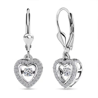 Luxuriant Lab Grown Diamond G-H SI 0.40 ctw Earrings in Rhodium Over Sterling Silver