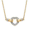 Luxuriant Lab Grown Diamond G-H SI 0.25 ctw Heart Necklace 18 Inches in 18K Vermeil Yellow Gold Over Sterling Silver - Sticky add to cart bar