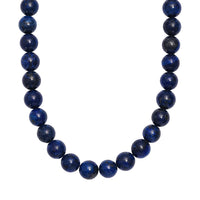 Karis Lapis Lazuli Beaded 361.00 ctw Necklace 18 Inches in Platinum Bond