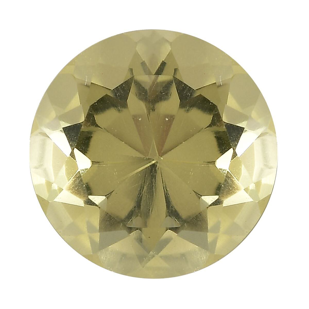 Lemon Quartz (Rnd 12 mm) 4.40 ctw Loose Gemstone