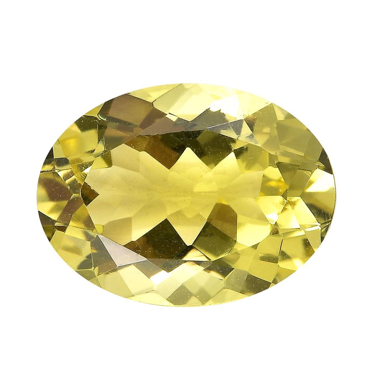 AA Green Gold Quartz (Ovl 16x12 mm) 8.50 ctw Loose Gemstone