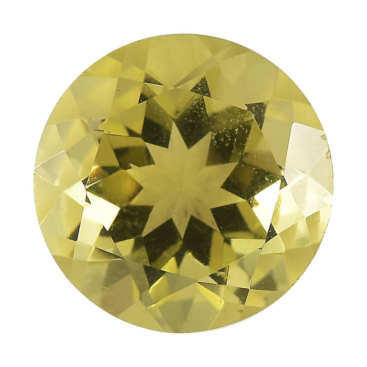 AAA Green Gold Quartz (Rnd 11 mm) 4.20 ctw Loose Gemstone
