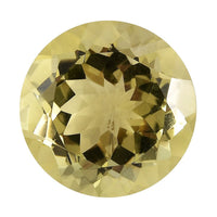 Green Gold Quartz (Rnd 14 mm) 8.78 ctw Loose Gemstone