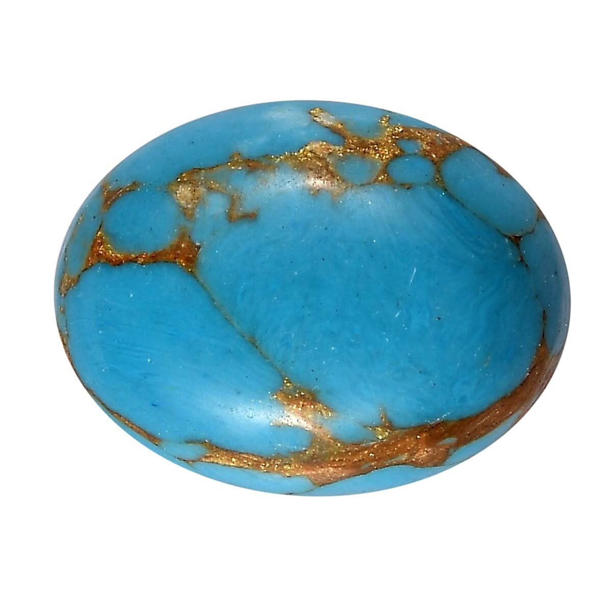 Blue Turquoise (Ovl 9x7 mm) 1.68 ctw Loose Gemstone