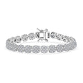 D'Joy Moissanite Bracelet in Rhodium Over Sterling Silver (8.00 In) 6.90 ctw - Sticky add to cart bar