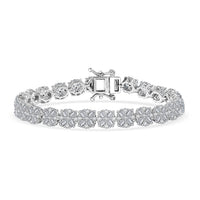 D'Joy Moissanite Bracelet in Rhodium Over Sterling Silver (8.00 In) 6.90 ctw