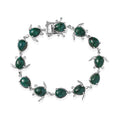 Ever True Chrysocolla 18.75 ctw Traveling Turtle Bracelet in Platinum Bond (6.50 In) - Sticky add to cart bar