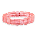 Cherry Quartz 103.50 ctw Mini Section Stretch Bracelet - Sticky add to cart bar