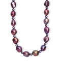 Multi Color Pearl (D) Necklace in Rhodium Over Sterling Silver 20 Inches - Sticky add to cart bar