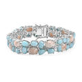 D'joy Natrolite and Multi Gemstone 37.00 ctw Dolphin Bracelet in Rhodium Over Sterling Silver (6.50 In) - Sticky add to cart bar