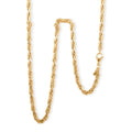 Italian 4mm Florentine Torchon Chain Necklace in 10K Yellow Gold 7.74 Grams 20 Inches - Sticky add to cart bar