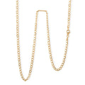 Italian Glitter Grumette Chain Necklace in 10K Yellow Gold 1.70 Grams 20 Inches - Sticky add to cart bar