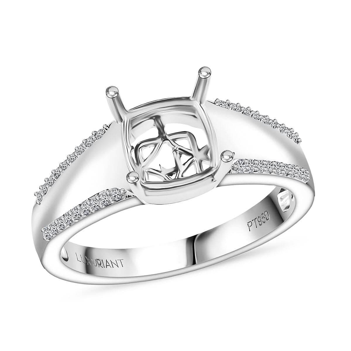 Luxuriant Lab Grown Diamond VS 0.18 ctw Solitaire Ring in 950 Platinum (Size 11.0) 10 Grams