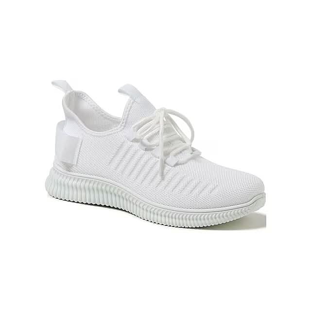 Kendall and Kylie White Ezora Knit Trainers (Size 6.5)