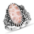 D'Joy Artisan Crafted Pink Natrolite 7.60 ctw Ring in Sterling Silver - Sticky add to cart bar