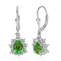D'Joy Chartreuse Quartz (Triplet) and White Zircon 3.15 ctw Forest Dew Earrings in Platinum Over Sterling Silver - Sticky add to cart bar