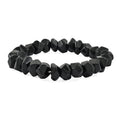 Faceted Freeform Blackstone 146.75 ctw Stretch Bracelet (6-7In) - Sticky add to cart bar