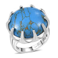 EverTrue Mojave Blue Turquoise 16.75 ctw Solitaire Ring Platinum Bond (Size 10.0) - Sticky add to cart bar