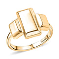 18K Vermeil Yellow Gold Over Sterling Silver Bar Ring (Size 10.0) 3.30 Grams - Sticky add to cart bar