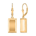 18K Vermeil Yellow Gold Over Sterling Silver Bar Earrings 3.30 Grams - Sticky add to cart bar