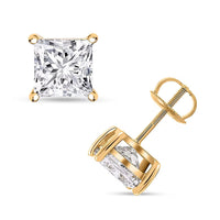 Luxuriant Lab Grown Diamond G VS 3.00 ctw Stud Earrings in 14K Yellow Gold