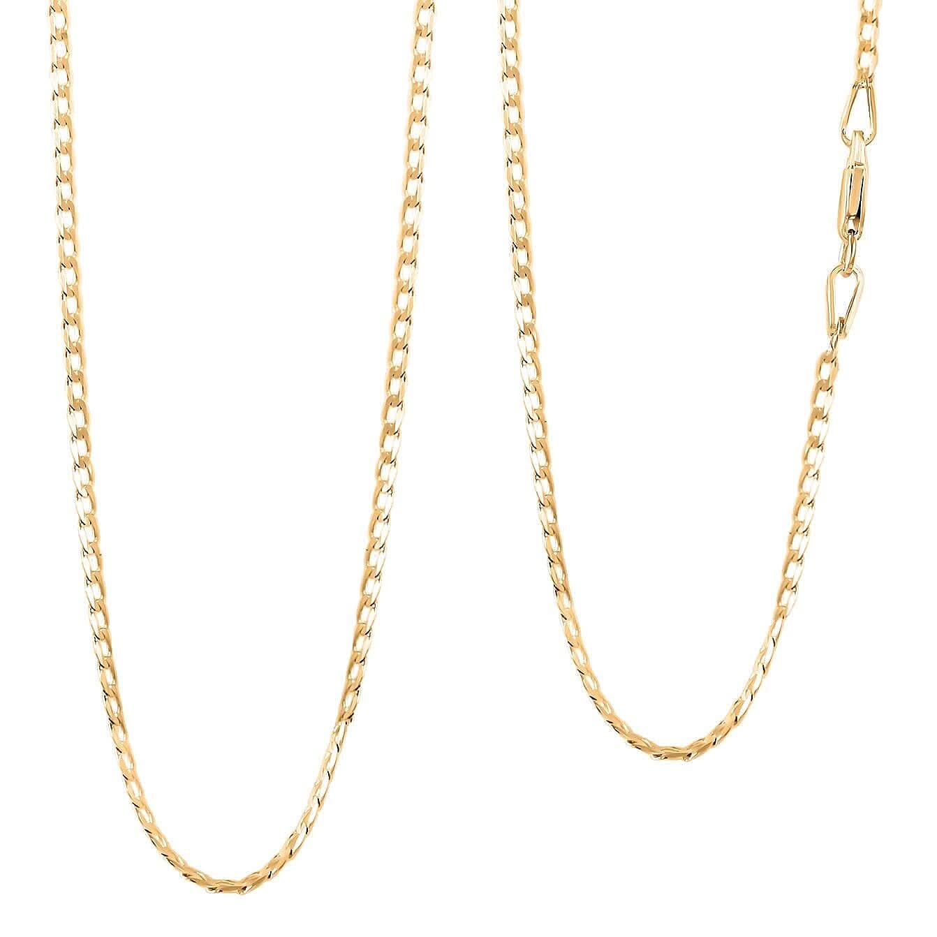 14K Yellow Gold 2.5mm Cuban Necklace 22 inches 3.3 Grams