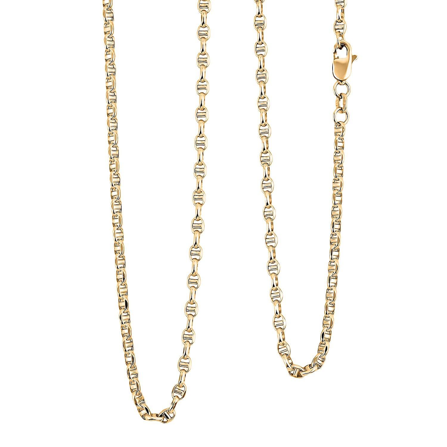 3mm Filk Chain Necklace in 14K Yellow Gold 22 Inches 5.34 Grams