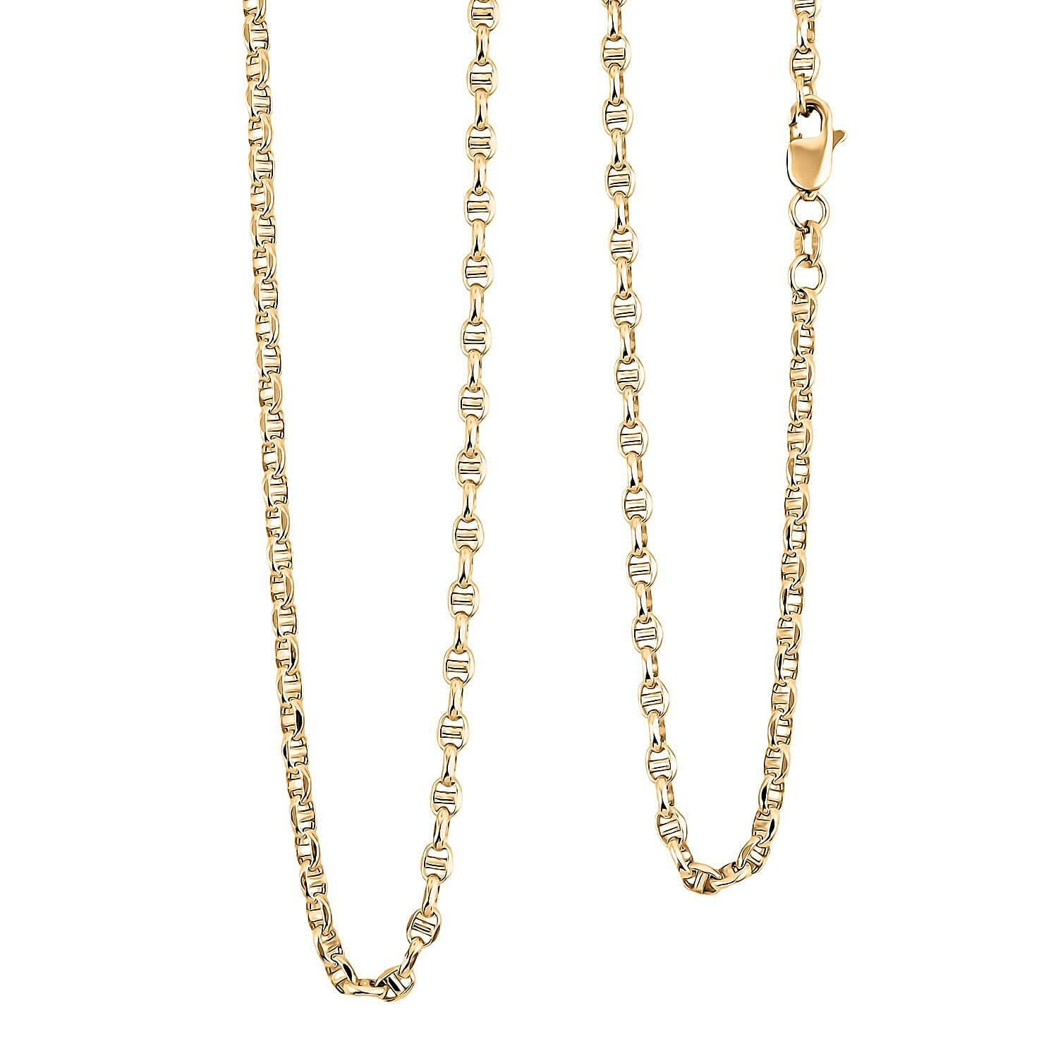 14K Yellow Gold 3mm Filk Chain Necklace 24 Inches 5.93 Grams
