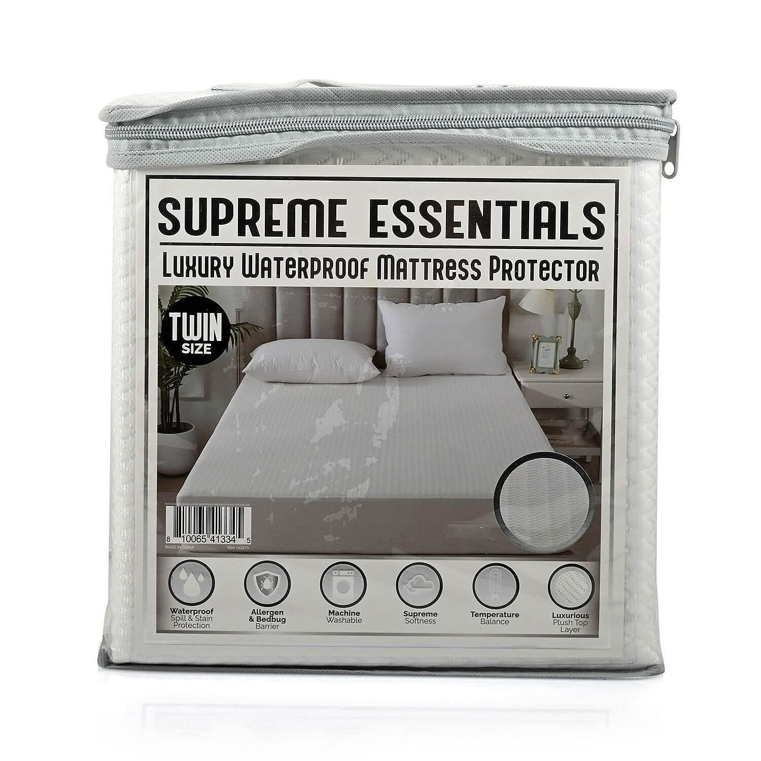 Supreme Living Wave Design Luxury Waterproof Mattress Protector -Queen