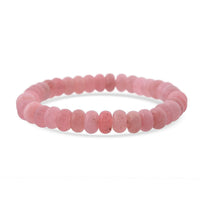 Cherry Quartz Beaded 103.00 ctw Stretch Bracelet