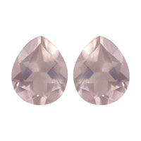 Galilea Rose Quartz Set of 2 (Pear 9x7 mm) 2.67 ctw Loose Gemstone