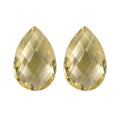 Lemon Quartz Set of 2 (Pear 9x6 mm) 2.45 ctw Loose Gemstone - Sticky add to cart bar