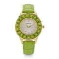 Strada Multi Color Murano Style Japanese Movement Watch with Black Leather Strap (37mm) - Sticky add to cart bar