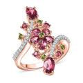 D'Joy Tanzanian Wine Garnet, Multi Gemstone Ring in 18K Vermeil RG Over Sterling Silver (Size 10.0) 2.85 ctw - Sticky add to cart bar