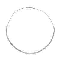 Luxuriant Lab Grown Diamond G-H SI 4.00 ctw Necklace in Rhodium Over Sterling Silver 18 Inches (Del. In 10-12 Days)
