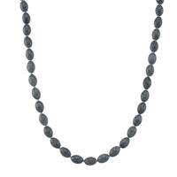 Natural Olmec Jadeite 350.00 ctw Barrel Necklace in Rhodium Over Sterling Silver 20 Inches