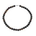 Golden Blue Tigers Eye Beaded 340.85 ctw Necklace 18 Inches in Sterling Silver - Sticky add to cart bar