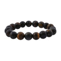Golden Blue Tigers Eye Beaded 156.00 ctw Stretch Bracelet - Sticky add to cart bar