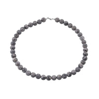 Map Jasper 340.00 ctw Beaded Necklace in Sterling Silver 18 Inches