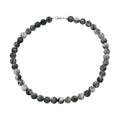 Tree Agate Beaded 317.20 ctw Necklace 18 Inches in Sterling Silver - Sticky add to cart bar
