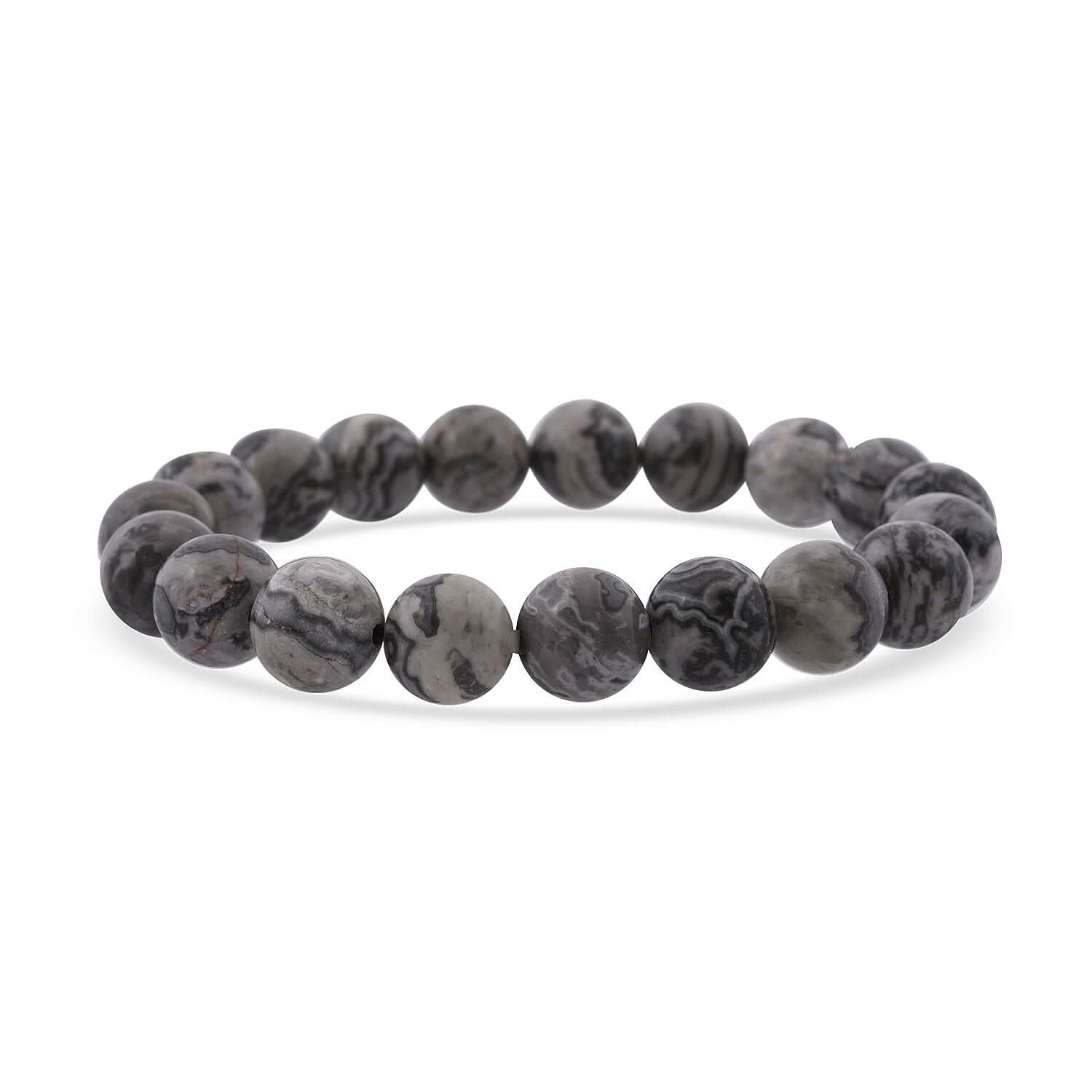 Map Jasper 151.85 ctw Beaded Stretch Bracelet