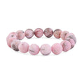 Pink Zebra Jasper 149.50 ctw Beaded Stretch Bracelet - Sticky add to cart bar