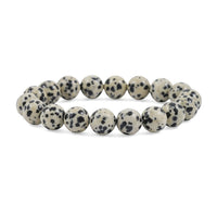 Dalmation Jasper 135.85 ctw Beaded Stretch Bracelet
