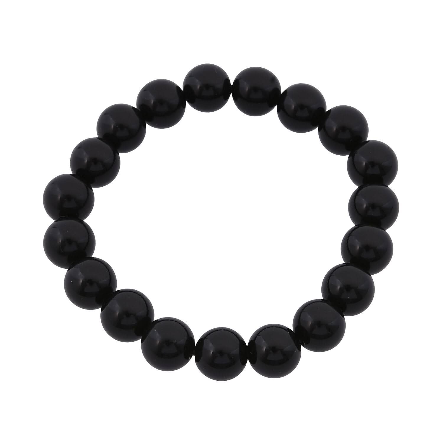 Black Obsidian 131.00 ctw Beaded Stretch Bracelet