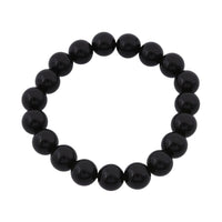 Black Obsidian 131.00 ctw Beaded Stretch Bracelet