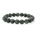 Green Point Jasper 160.00 ctw Beaded Stretch Bracelet - Sticky add to cart bar