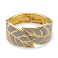 Leaf Bangle Bracelet in Goldtone (7.25 In) - Sticky add to cart bar