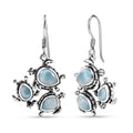 D'Joy Artisan Crafted Larimar 5.60 ctw Tide walkers Earrings in Sterling Silver - Sticky add to cart bar